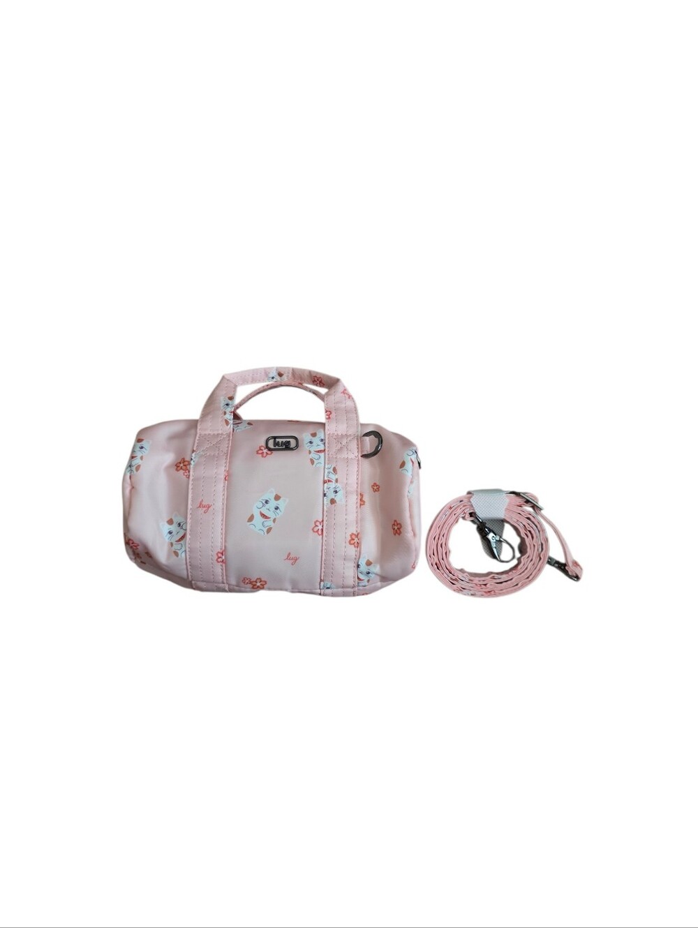 Lug Rallycar Mini Crossbody Bag-Lucky Cat cherry blossoms Pink NWOT